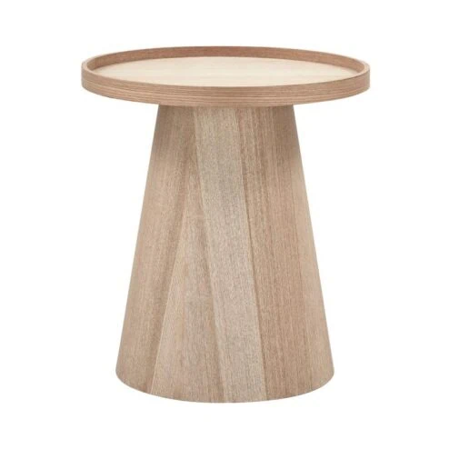 Maud Bijzettafel Conisch rond MDF Naturel 45cm
