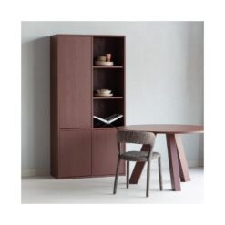 Merel Opbergkast Dennenhout Bordeauxrood 100cm