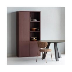 Merel Opbergkast Dennenhout Bordeauxrood 100cm