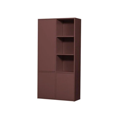 Merel Opbergkast Dennenhout Bordeauxrood 100cm