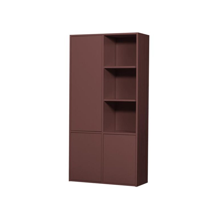 Merel Opbergkast Dennenhout Bordeauxrood 100cm