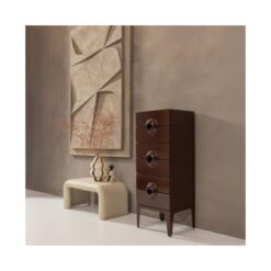 Merge Ladekast 6 Lades Eucalyptushout Bruin/Rood 44cm