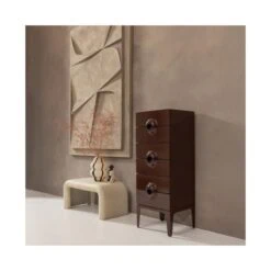 Merge Ladekast 6 Lades Eucalyptushout Bruin/Rood 44cm