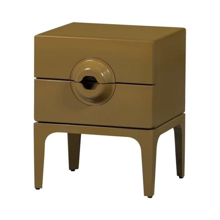 Merge Nachtkastje 2 Lades Eucalyptushout Honinggeel 44cm