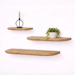 Mette Wandplank zwevend Naturel 140cm