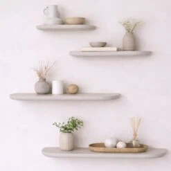 Mette Wandplank zwevend Zand 60cm