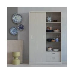 Mila Schuifdeurkast Dennenhout Dust 120cm