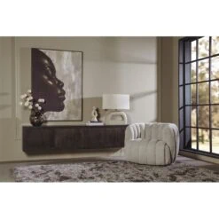 Mincio zwevend Tv meubel bruin eikenfineer 220cm