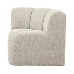 Mojo Eetkamerbank Hoek Met Rugleuning Bouclé Beige Melange