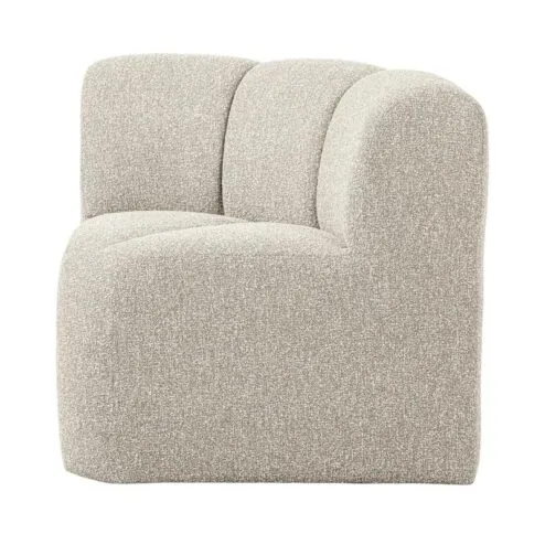 Mojo Eetkamerbank Hoek Met Rugleuning Bouclé Beige Melange