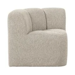 Mojo Eetkamerbank Hoek Met Rugleuning Bouclé Beige Melange