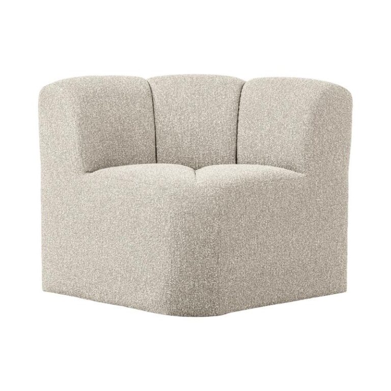 Mojo Eetkamerbank Hoek Met Rugleuning Bouclé Beige Melange