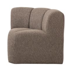 Mojo Eetkamerbank Hoek Met Rugleuning Bouclé Bruin Melange