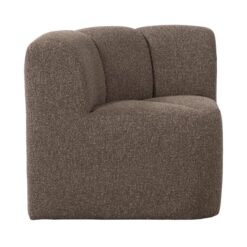 Mojo Eetkamerbank Hoek Met Rugleuning Bouclé Bruin Melange