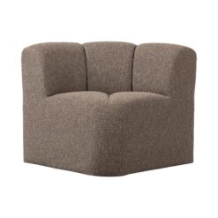 Mojo Eetkamerbank Hoek Met Rugleuning Bouclé Bruin Melange