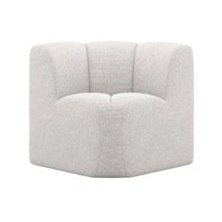 Mojo Eetkamerbank Hoek Met Rugleuning Bouclé Ecru Melange