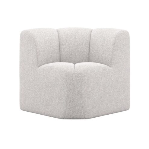 Mojo Eetkamerbank Hoek Met Rugleuning Bouclé Ecru Melange