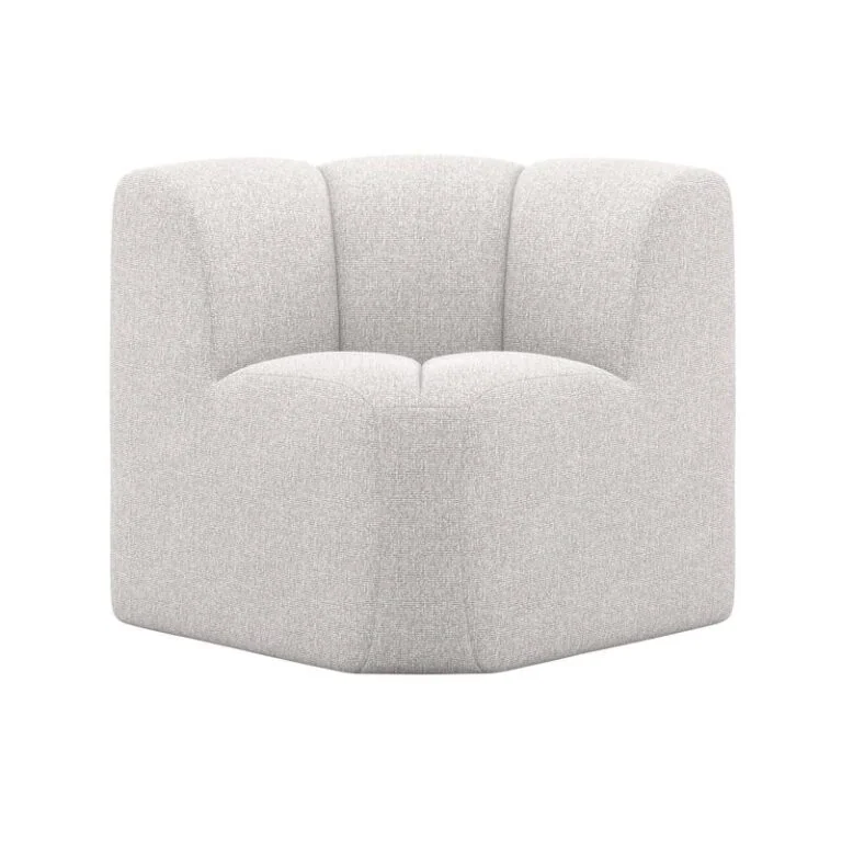 Mojo Eetkamerbank Hoek Met Rugleuning Bouclé Ecru Melange