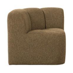 Mojo Eetkamerbank Hoek Met Rugleuning Bouclé Geel/Bruin Melange