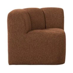 Mojo Eetkamerbank Hoek Met Rugleuning Bouclé Roestbruin Melange