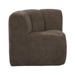 Mojo Eetkamerbank Hoek Met Rugleuning Ribstof Bruin (1)