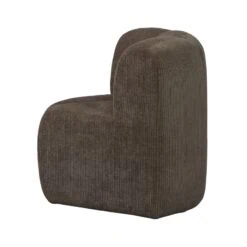 Mojo Eetkamerbank Hoek Met Rugleuning Ribstof Bruin (2)