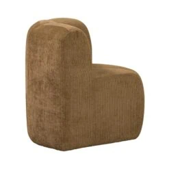 Mojo Eetkamerbank Hoek Met Rugleuning Ribstof Honinggeel