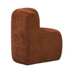 Mojo Eetkamerbank Hoek Met Rugleuning Ribstof Roestbruin