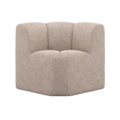 Mojo Eetkamerbank Hoek Met Rugleuning Wollig Donkerzand