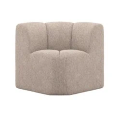 Mojo Eetkamerbank Hoek Met Rugleuning Wollig Donkerzand