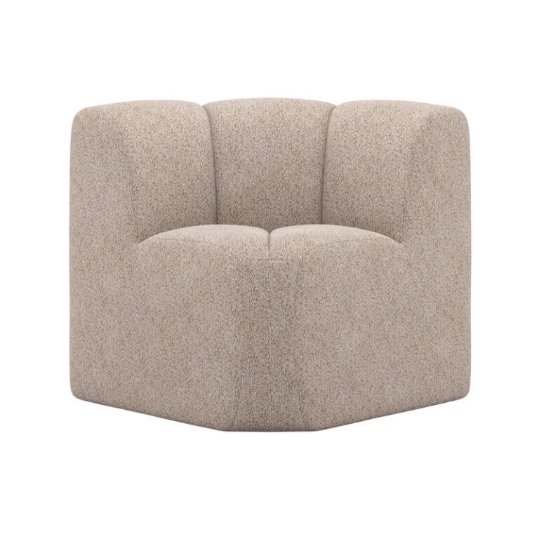 Mojo Eetkamerbank Hoek Met Rugleuning Wollig Donkerzand