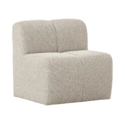 Mojo Eetkamerbank Met Rugleuning Bouclé Beige Melange 84cm