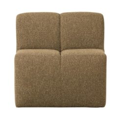 Mojo Eetkamerbank Met Rugleuning Bouclé Geel/Bruin Melange 84cm