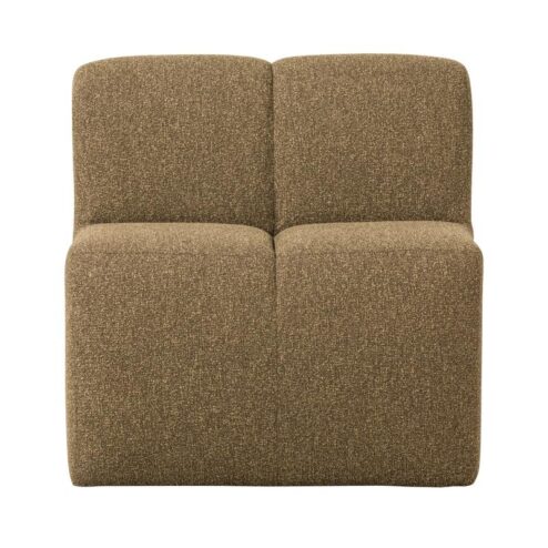 Mojo Eetkamerbank Met Rugleuning Bouclé Geel/Bruin Melange 84cm