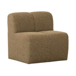 Mojo Eetkamerbank Met Rugleuning Bouclé Geel/Bruin Melange 84cm