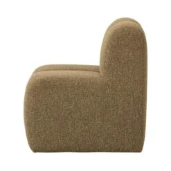 Mojo Eetkamerbank Met Rugleuning Bouclé Geel/Bruin Melange 84cm