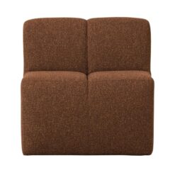 Mojo Eetkamerbank Met Rugleuning Bouclé Roestbruin Melange 84cm