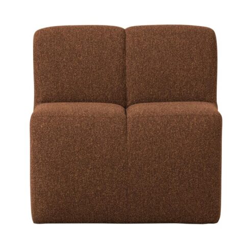 Mojo Eetkamerbank Met Rugleuning Bouclé Roestbruin Melange 84cm