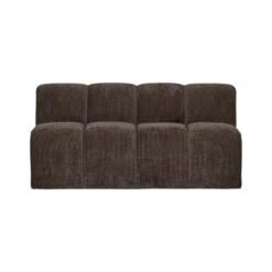 Mojo Eetkamerbank Met Rugleuning Ribstof Bruin 164cm (1)