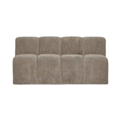 Mojo Eetkamerbank Met Rugleuning Ribstof Donkerzand 164cm