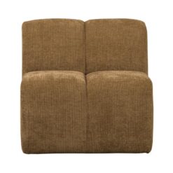 Mojo Eetkamerbank Met Rugleuning Ribstof Honinggeel 84cm