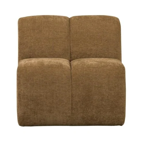 Mojo Eetkamerbank Met Rugleuning Ribstof Honinggeel 84cm