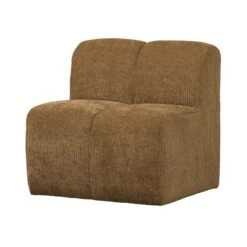 Mojo Eetkamerbank Met Rugleuning Ribstof Honinggeel 84cm