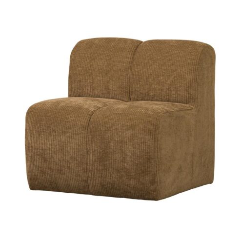 Mojo Eetkamerbank Met Rugleuning Ribstof Honinggeel 84cm