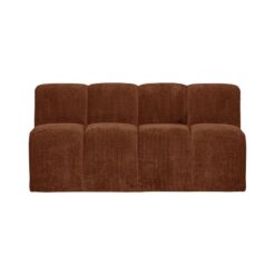 Mojo Eetkamerbank Met Rugleuning Ribstof Roestbruin 164cm