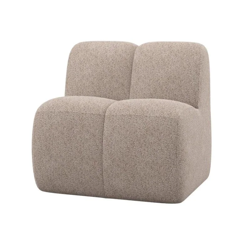 Mojo Eetkamerbank Met Rugleuning Wollig Donkerzand 84cm