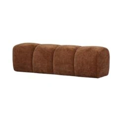 Mojo Eetkamerbank Ribstof Roestbruin 164cm