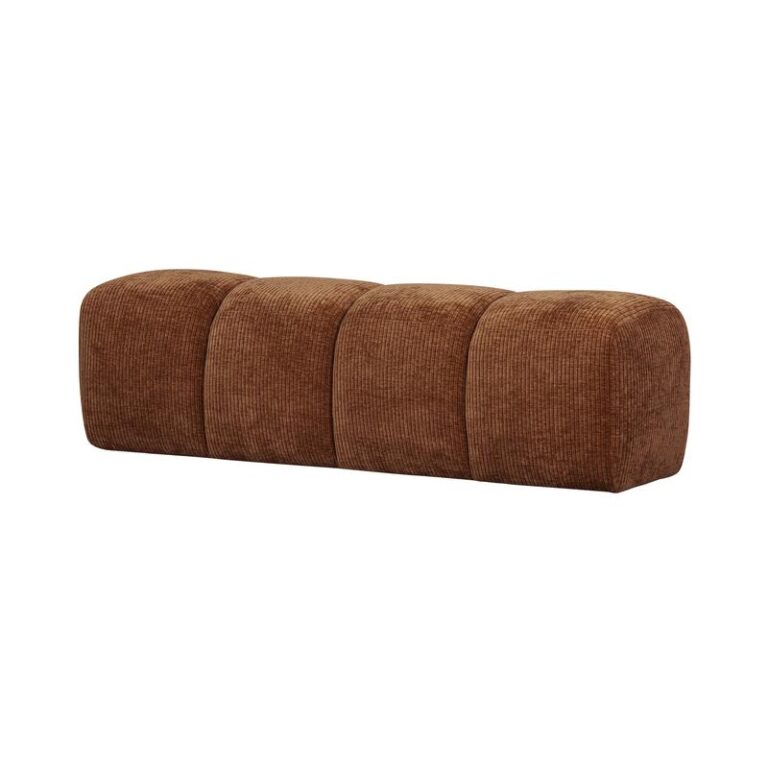 Mojo Eetkamerbank Ribstof Roestbruin 164cm