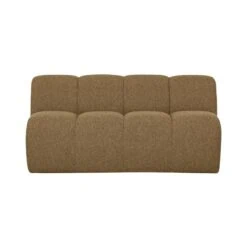 Mojo Eetkamerbank Rugleuning Bouclé Geel/Bruin Melange 164cm