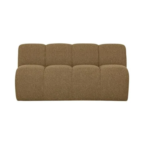 Mojo Eetkamerbank Rugleuning Bouclé Geel/Bruin Melange 164cm